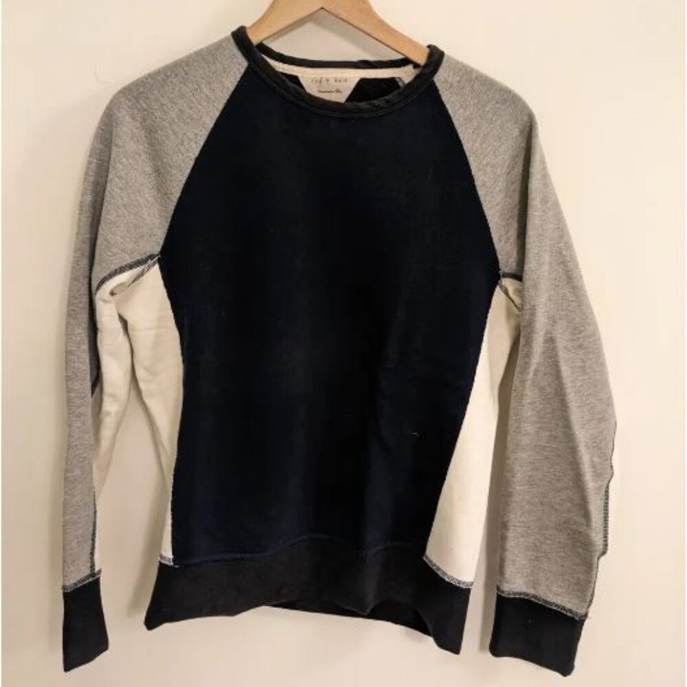 Grey and Navy Raglan Sweatshirt